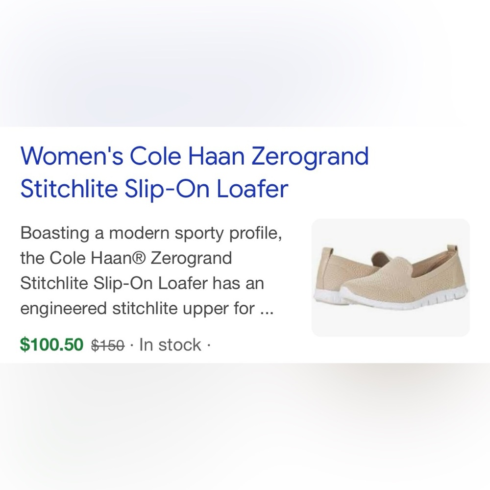 COLE HAAN ZEROGRAND Stitchlite Women’s Slip On Loafer Size: 10B Like New - Picture 3 of 16